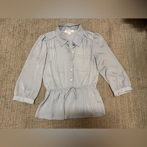 Nordstrom Light Blue Button-Up Blouse